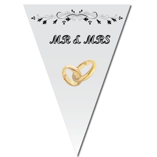 Just married, esküvői zászlófüzér,  10m, f21057