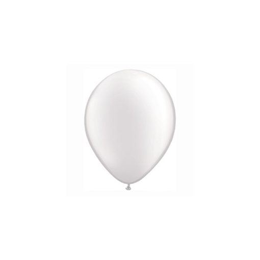 QUALATEX 11" (28cm-es) Latex léggömb, pearl színek gyöngyház fehér lufi, pearl white