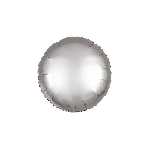 Egyszínű kerek fólia lufi 18" 45cm Chrome ezüst, Silver, n3680501, héliummal töltve