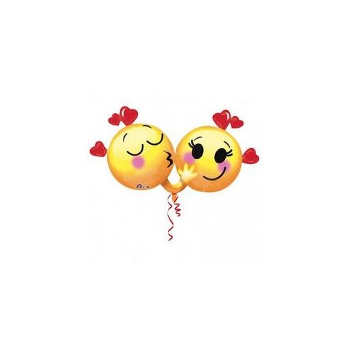 Fólia lufi Emoji pár, 3415801, héliummal töltve